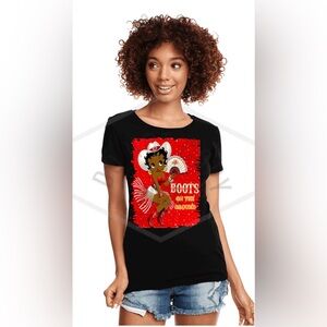 Betty Boop Boots on the ground shirt set
